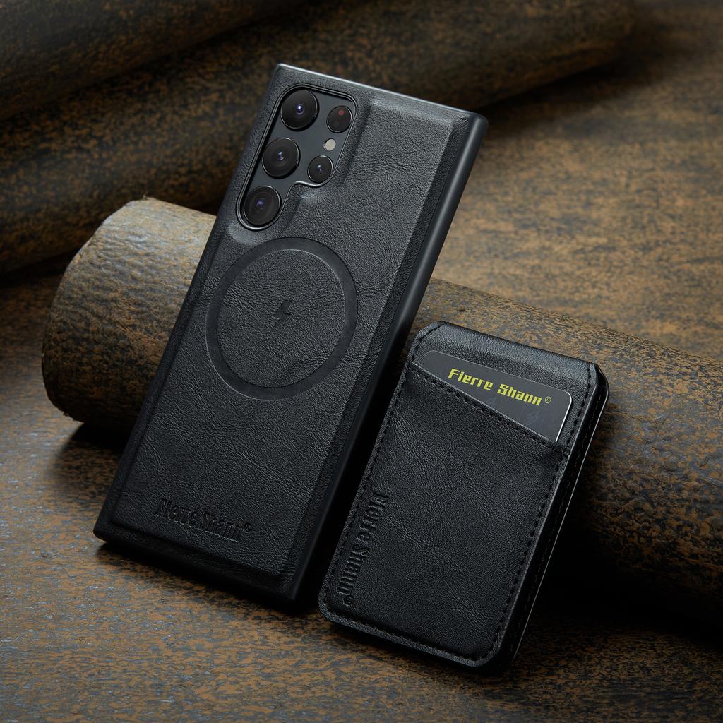2 in 1 Cards Solt Wallet Leather RFID Wireless Charging Magnetic Case For Samsung Galaxy S24 Ultra S23 Plus S22 Kickstand Cover