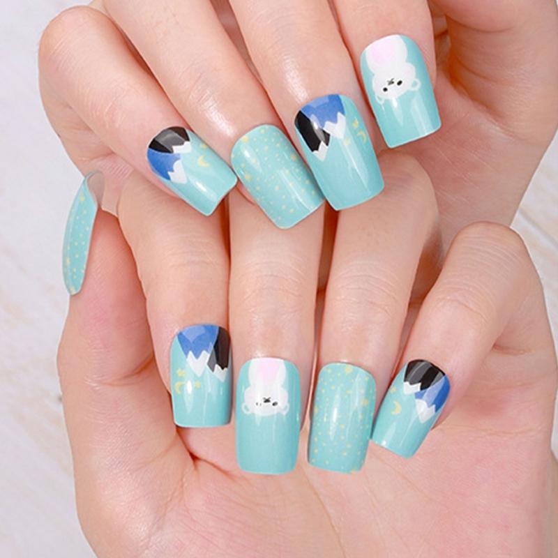 Gel Nail Stickers Full Cover Self Adhesive French Manicure Strips Quick Apply No UV Light Required with Nail File Stick