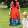 Plus Size Women's Half Sleeve Midi Dress, Casual Loose Floral Print Daily Wear Dress for Ladies