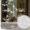 Bird Deterrent Window Clings White Spring Tree Branch Birds Hanging Vines Butterflies Static Glass Decals for Home Classroom Office Party Decoration