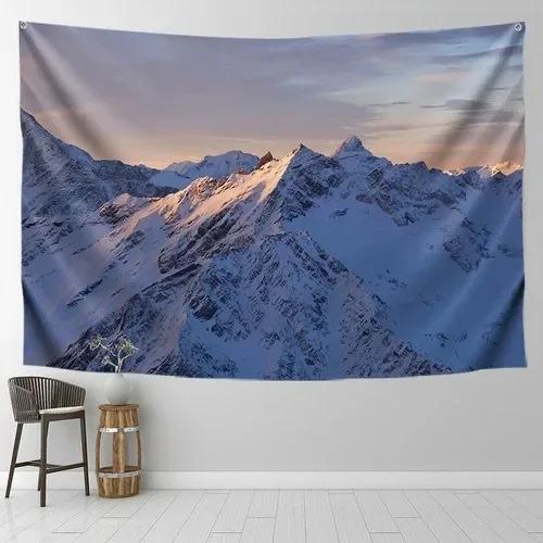 Starry Sky Snow Mountain Background Wall Decoration Tapestry Home Living Room Tapestry