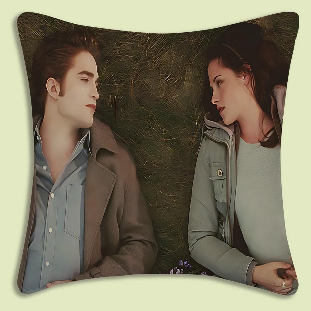 La Saga di Twilight Edward Cullen Copricuscini Moderni Cartoni Animati Divano Decorativo Casa Stampa Double-Sided Peluche Corto Cuscino Carino