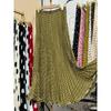 Gonna Lunga Pois Vita Alta per Donna Elegante Boho da Spiaggia Orlo Ampio Arricciata Pieghettata Vestibilità Larga Stile