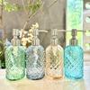 450ml Stainless Steel Glass Soap Bottle Bathroom Soap Dispenser Refillable Liquid Glass Shower Gel Bottle Liquid Soap Dispenser