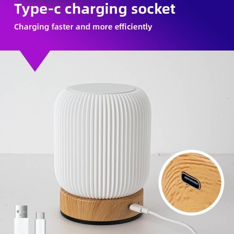Rechargeable Portable Bedside Night Light Dimmable Adjustable Color Temperature Table Lamp For Bedroom