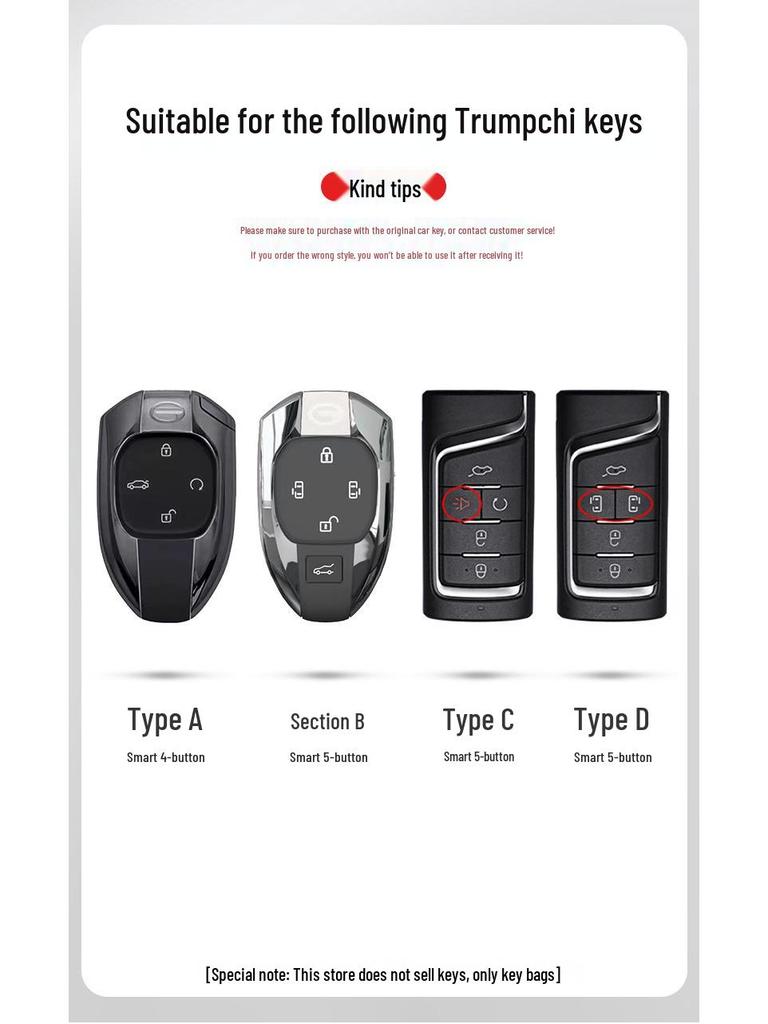 Trumpchi Autoschlüssel Schutzhülle E8E9 M6 M8 Yangwang GS3 GS4 GS8 ES9