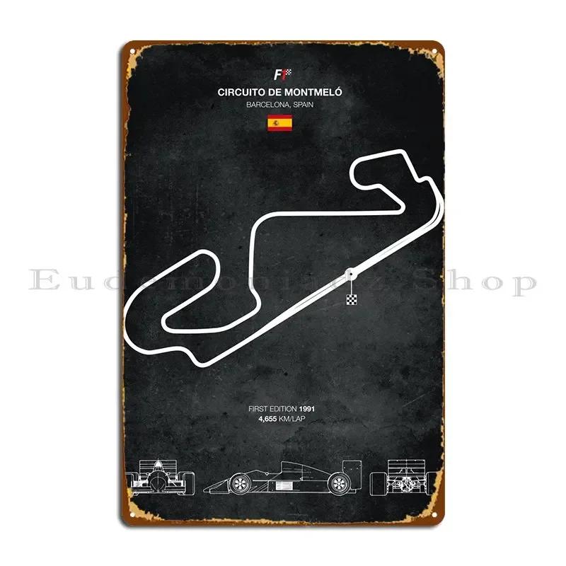 Circuito De Montmel Metal Sign Rusty Bar Designer Cinema Design Tin Sign Poster 20x30cm(7.8x11.8inch)