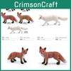 Realistisches PVC-Waldtier-Fuchs-Modellset mit fünf entzückenden statischen Figuren