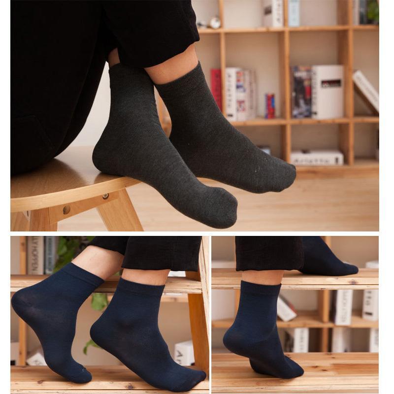 5 Pairs/Lot Socks Men Dress Wedding Cotton Solid Color Black Brand Fashion Breathable Casual Meias Male Sock Gift