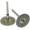 10Pcs 22mm Mini Sharp Diamond Cut Off Rotary Tool Cutting Disc Disks DIY Tools Accessories For Dremel with 2Pcs Rod
