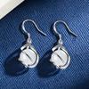 Retro Ear Hook Water Drop Temperament Cat's Eye Stone Women's Model Earrings