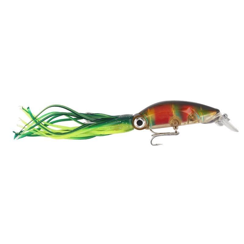 Sea Fishing Long-range 3D Simulation Squid Soft Bait with Whiskers 18cm/17.6g
