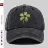 pc Bright Green FourLeaf Clover Pattern Printed Baseball Cap Fashionable Casual Printed Design Golf Hat Suitable for All Kin