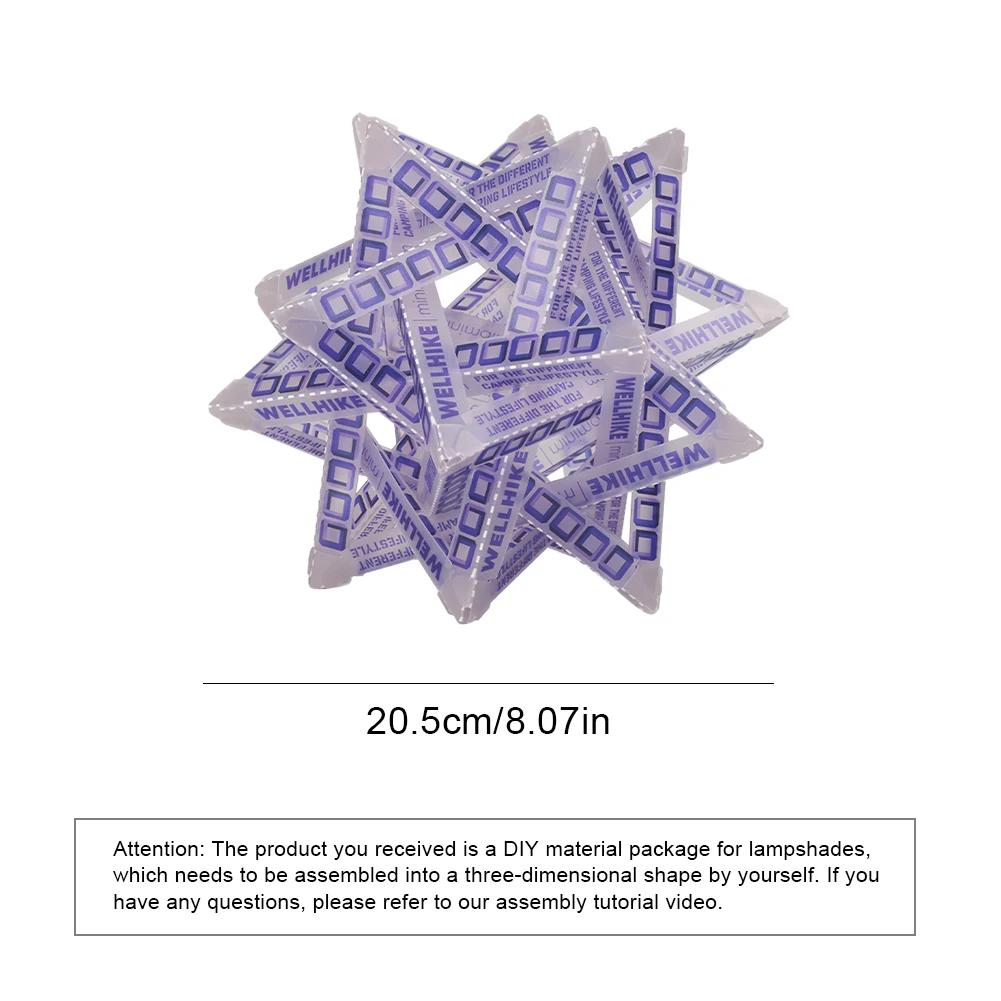 Outdoor Camping Light DIY Lampshade Waterproof Star Shape Lampshade Covers for Lights Pinecone Hollow Out Lamp Shade Star Decor