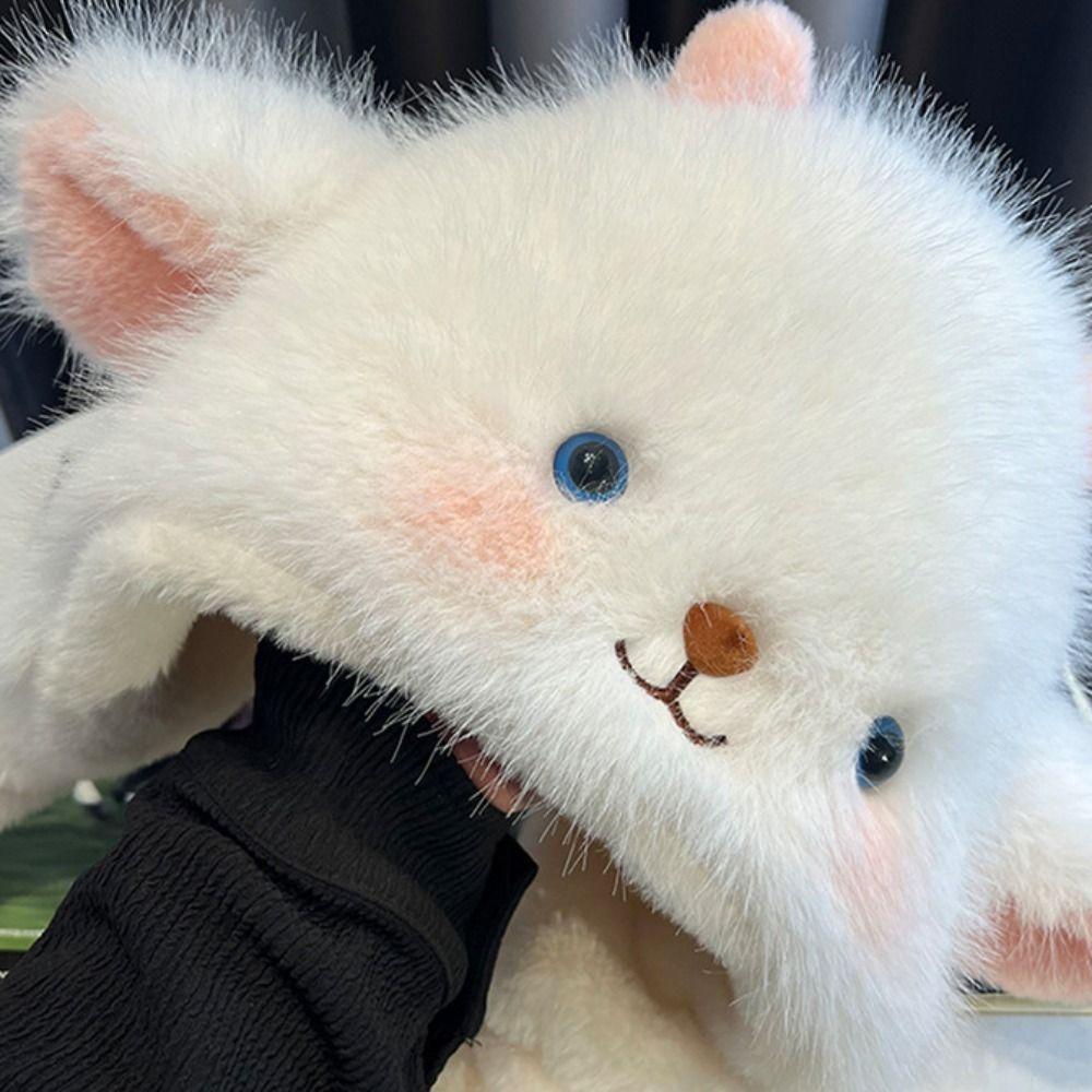 Anti-cold Winter Plush Hat Windproof Fluffy Ear Protection Cap Lamb Ears Warmer Hat Shopping