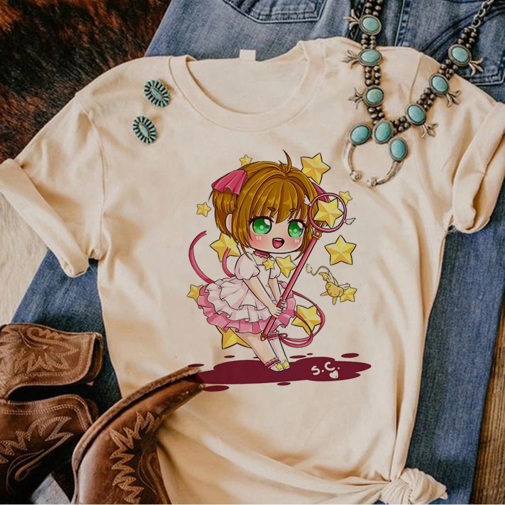 Cardcaptor Sakura t-shirts women designer tshirt female Japanese manga y2k clothes