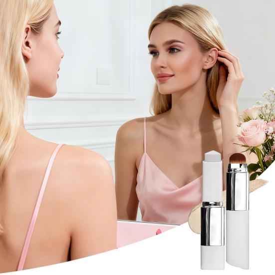 13G 2-In-1 Color Changing Foundations Stick Dual-Ended Foundations Stick with Brush Medium to Full Coverage Concealer Cream Makeup Stick