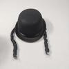Black Color Braided Top Hat Photography Wear Bowler Hat Classical Round Dress Hat  Halloween