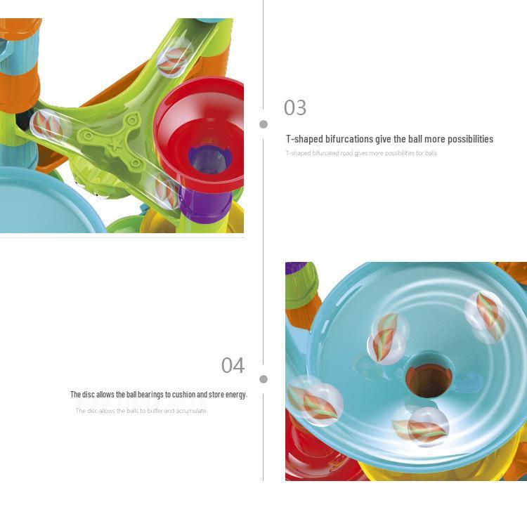 Versatile Interlocking Slide Blocks: 3D Marble Run Ejection Pipe Maze Toys