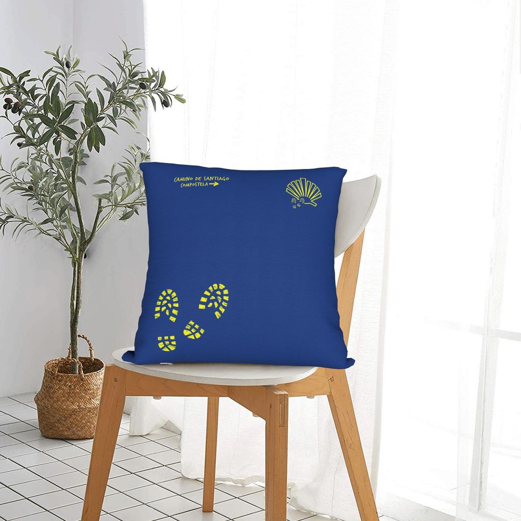 El Camino De Santiago St James Way Square Pillow Case Cushion Cover Zipper Decorative Pillowcover For Sofa 45*45Cm