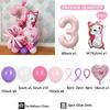 44pcs Marie Cat Balloons Baby Pink Girl Birthday Party Balloons Decoration Cartoon Marie Cat Animal Pet Baloon Baby Shower Decor