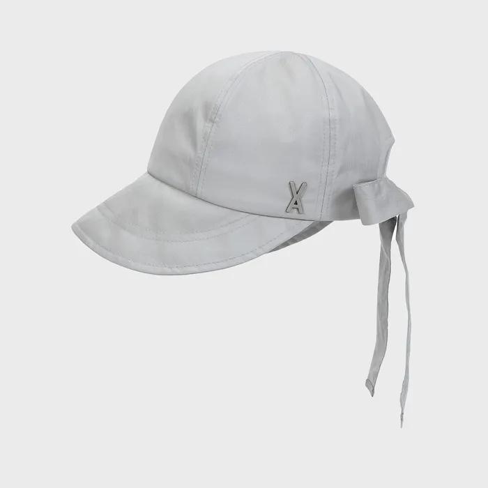 VA Studded Ribbon Bonnet Hat Grey