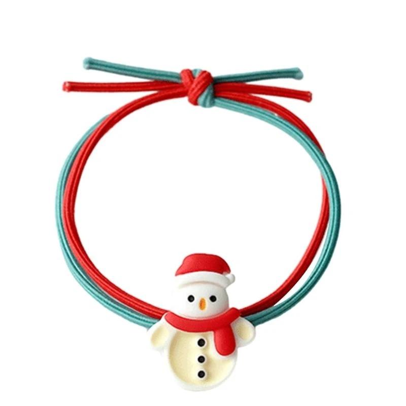 

Рождественские резинки для волос 1 шт. Дизайн с оленем и Сантой Элегантные праздничные резинки для волос Мягкие эластичные резинки для хвоста Подарок для нее