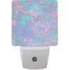 Plug-in LED Night Light Lamp Rainbow Glitter Printing with Dusk to Dawn Sensor 2 Pack for Bedroom, Bathroom, Hallway, Stairways, 0.5W