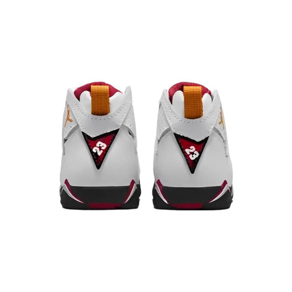 Air Jordan 7 Retro TD Cardinal 2022 Baby Sneakers White Black Cardinal-Red DJ2776-106