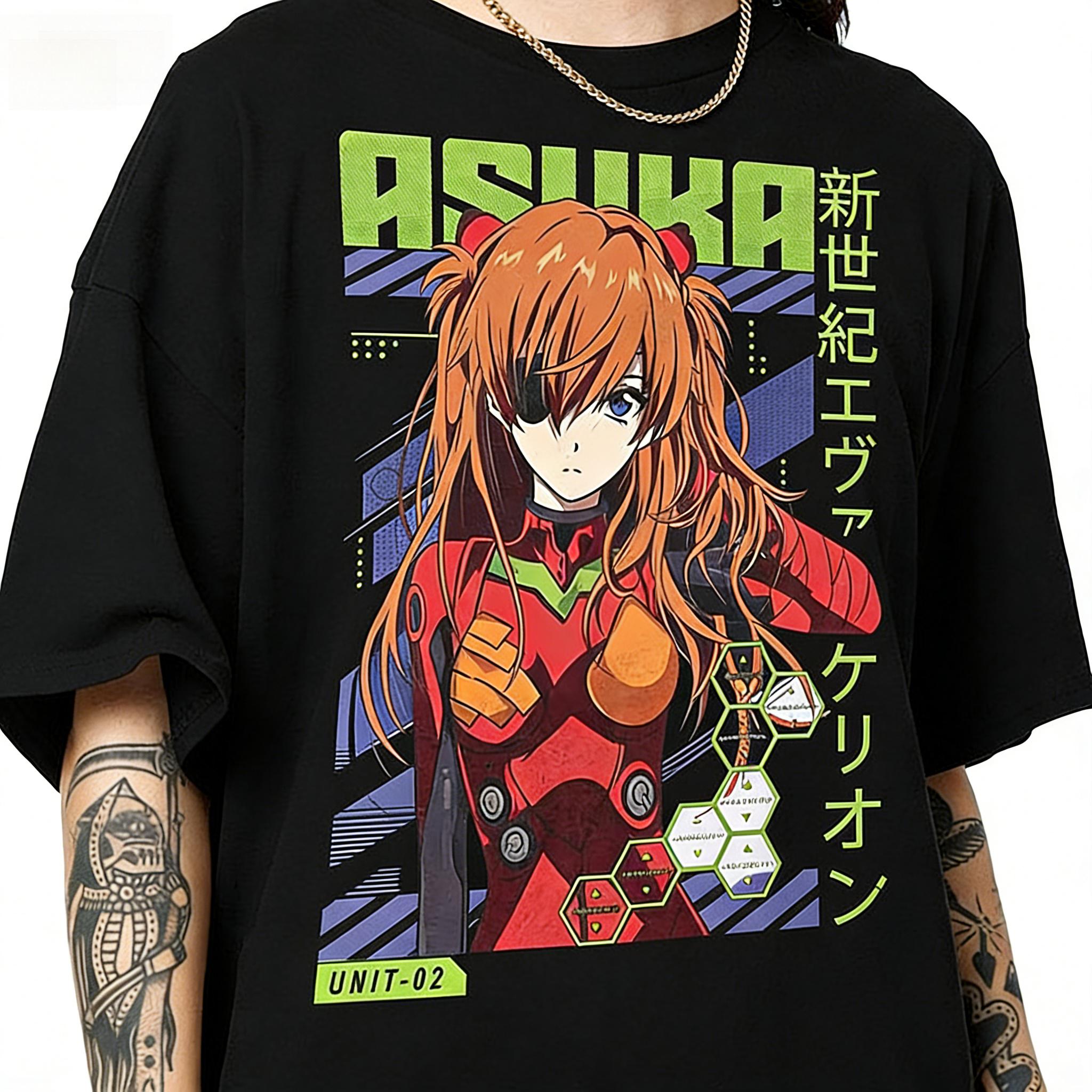 

Yaso Женская синяя футболка с принтом Genesis Evangelion EVA 02 Унисекс и Женская футболка Унисекс Топ Спортивная футболка Унисекс Футболка S