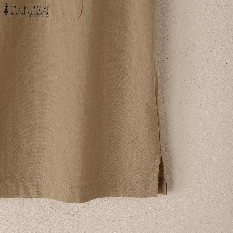 ZANZEA Women Casual V-Neck Summer Sleeveless Cotton Tank Tops