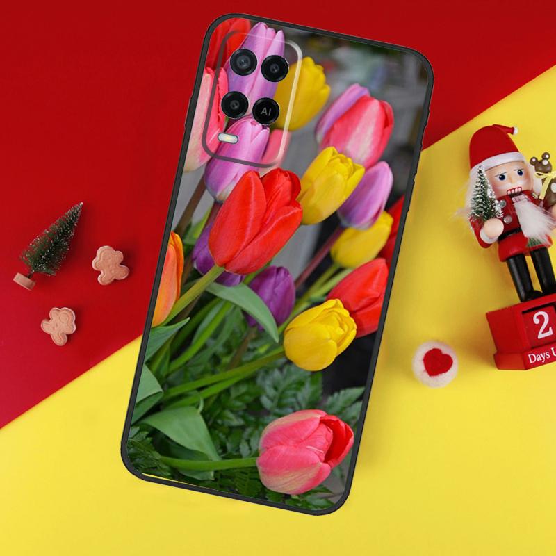 Tulip Flower Colorful Case For Oppo A5 A6 Pro A15 A57 A17 A54 A74 A94 A76 A16 A96 A40 A60 A80 A18 A38 A58 A78 A98