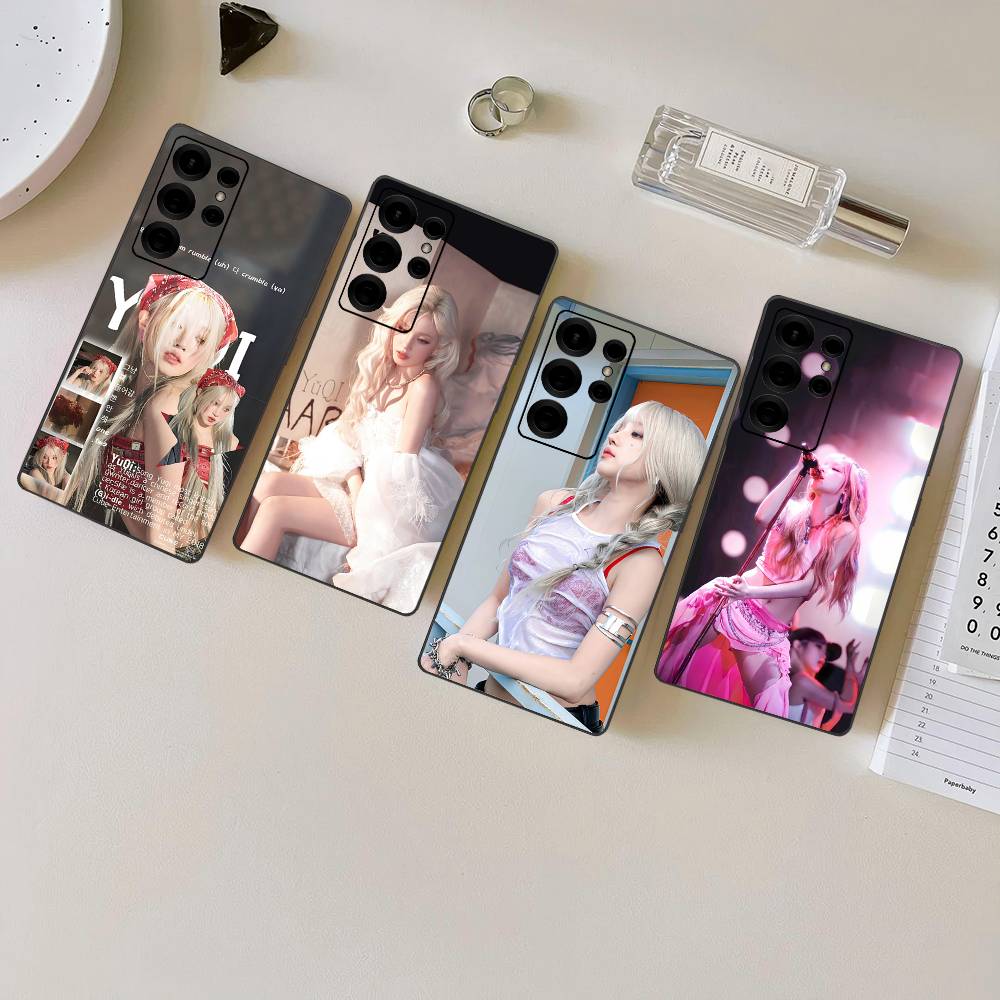 Korean Girl Group Song Yuqi Phone Case For Samsung S 24 fe 25 Ultra plus 20 lite 21 30 22 23 24 22 Ultra 5G Fundas