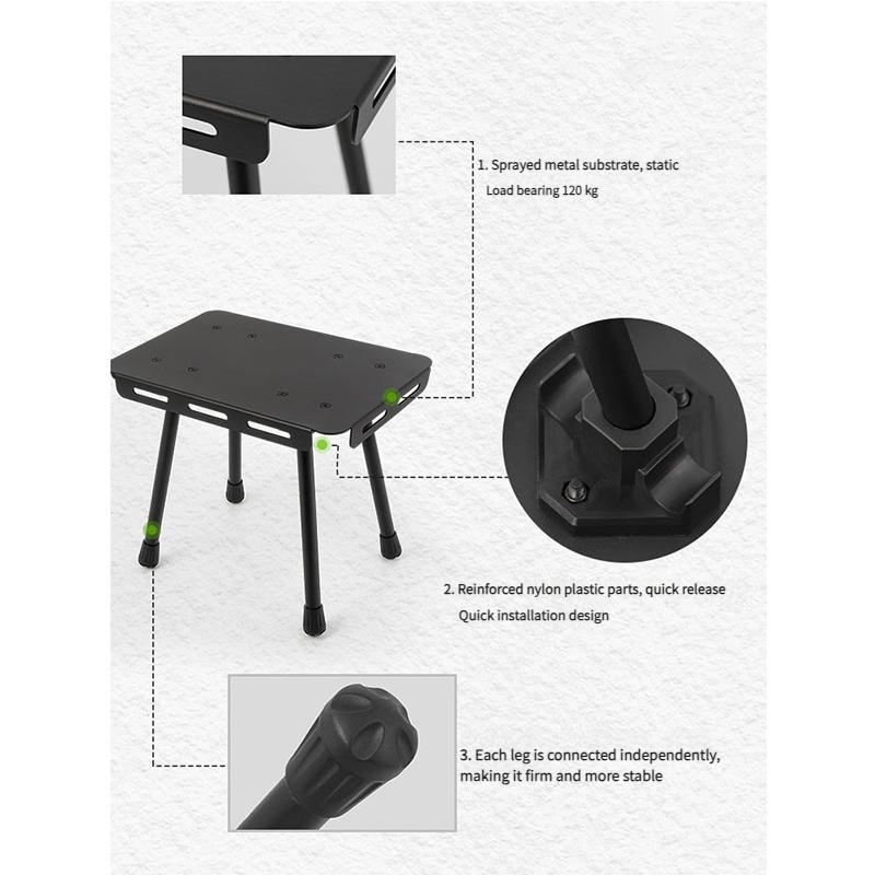 Outdoor Camping Mini Folding Table Tactical Table Small Coffee Table Portable Folding Chair Fishing Matzah Small Bench