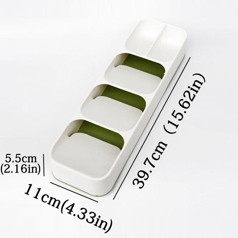 Multi-purpose Cutlery Storage Tray Cutlery Fork Spoon Compartmentalized Organizer  Knife Drawer Storage Box