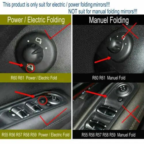 Manual Union Jack Fold Wing Mirror Caps Cover For BMW MINI COOPER R55 R56 R57 R58 R60 2PCS