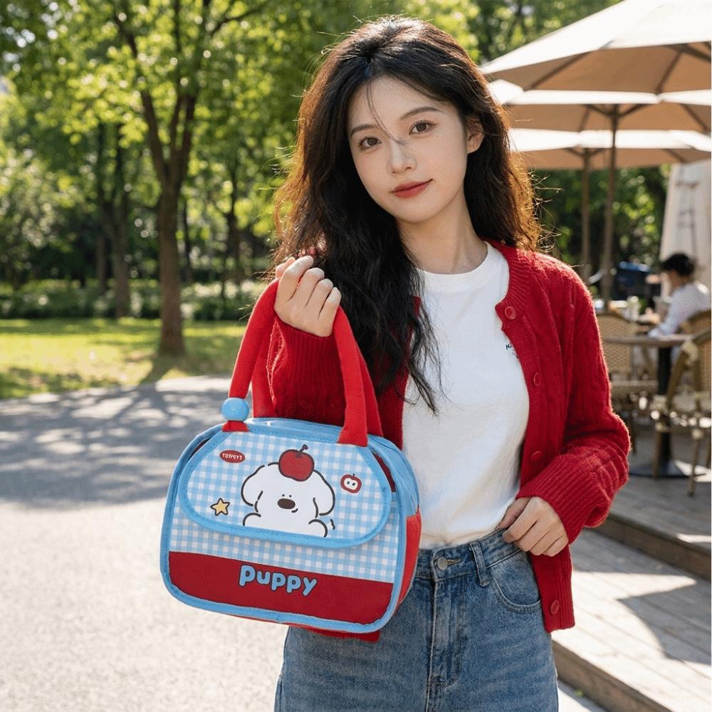 Portable Lunch Box Bag Cold Insulation Picnic Bag Handbag Style Food Storage Pouch Work