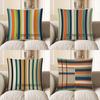 Home Decor Colorful Striped Pattern Throw Pillow Cover Pattern Cushion Cover Suitable for Sofa Bedroom Car Pillow Cover