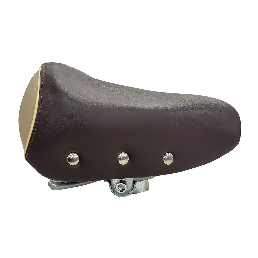 NOGUCHI Large Studded Terry Dark Saddle, Brown/Beige