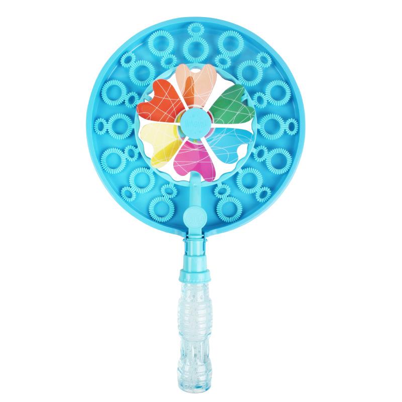 Summer Cute Push Girl Heart Garden Rotating Windmill Toy, Children'S Cartoon Double Hole Big Windmill Bubble