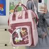 Farbblock Studentenschulranzen Multifunktionaler Rucksack mit großem Fassungsvermögen