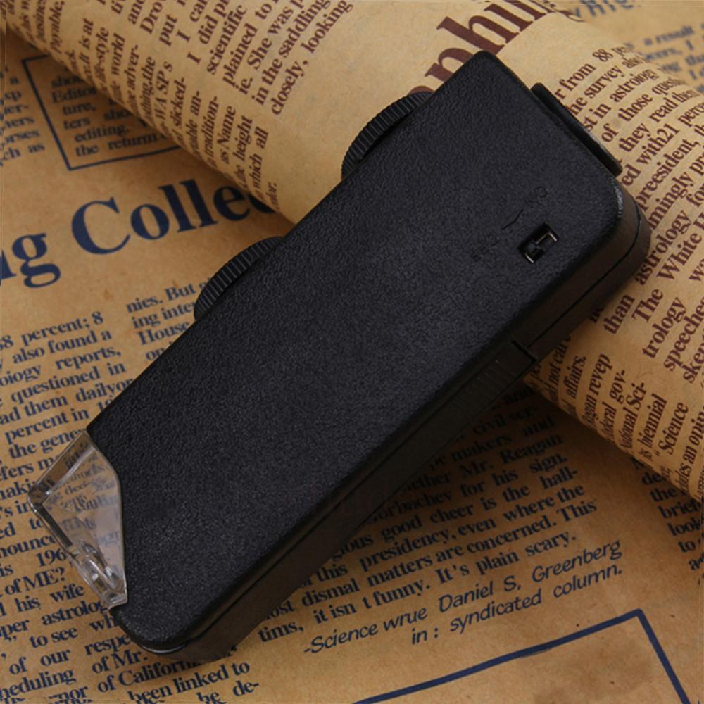 Mobile Phone Portable Microscope 60x 100x LED Lighted Pocket Microscope Optical Glass Lens Mini Portable