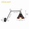 Vintage Wall Lamp Industrial Wall Lights Adjustable Led Wall Light Sconces Wall Bedroom Light American Country Retro Lighting 25-26