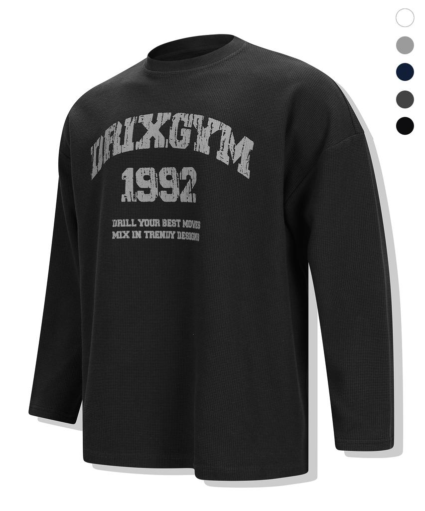 DRIX Waffle Graphic Oversized Long Sleeve_5 Colors