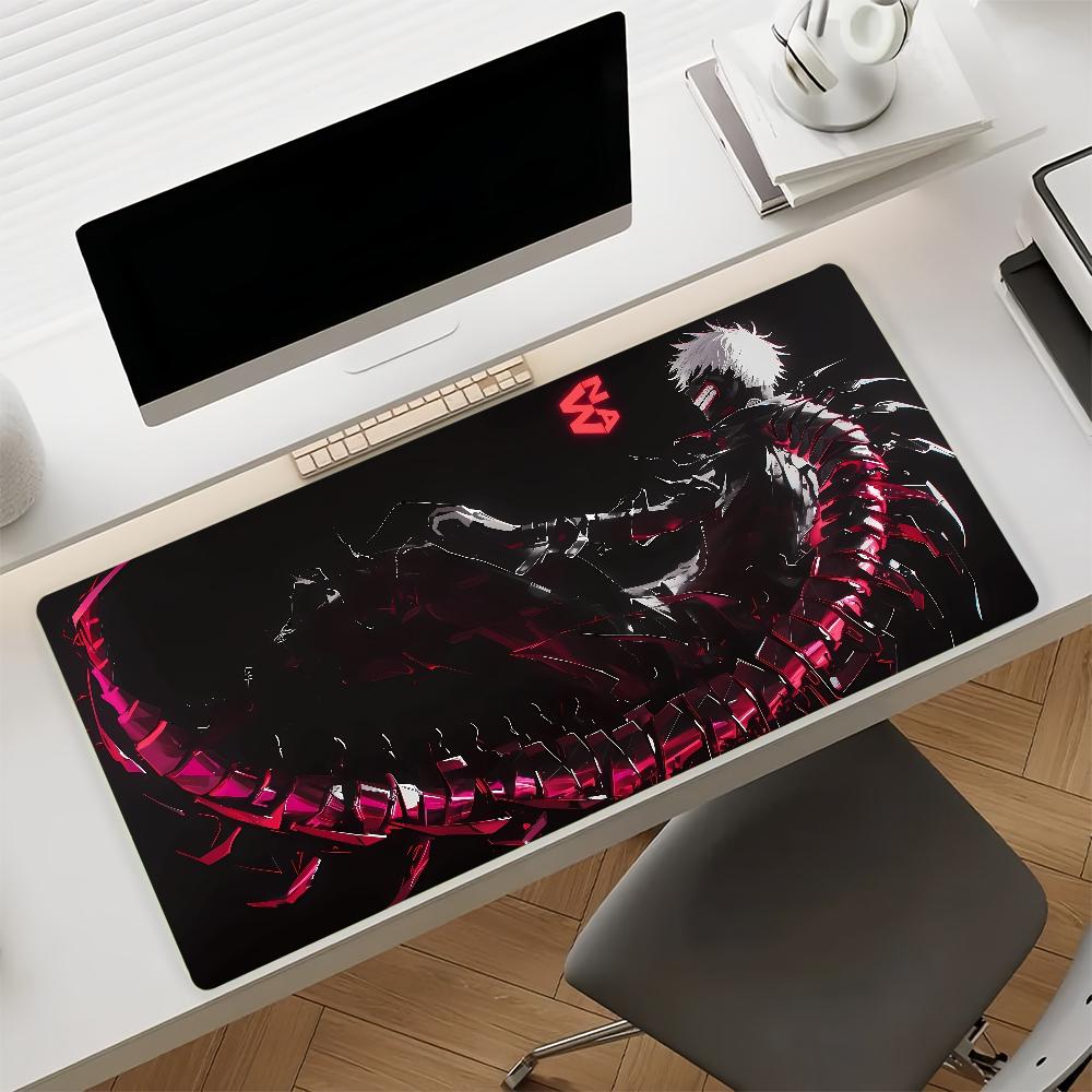 Gaming Mouse Pad with Antislip Base and Stitched Edges Red Spider Lily  Skeleton Pattern Print Desk Mat for PC Laptop Gaming