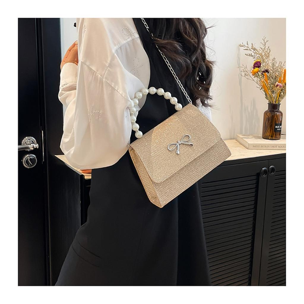 Pink Tote Bowknot Bags Women Single Shoulder Crossbody Bags Niche Fashion Cute Small Square Bag