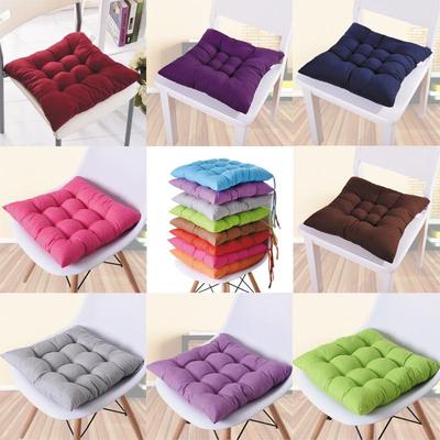 Student Chair Cushion with Straps - Thick Office and Tatami Futon Pad for Winter