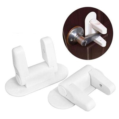 Child Proof Adhesive Anti Opening Door Lever Lock Baby Kids Safety Protection Plastic Handle Locks