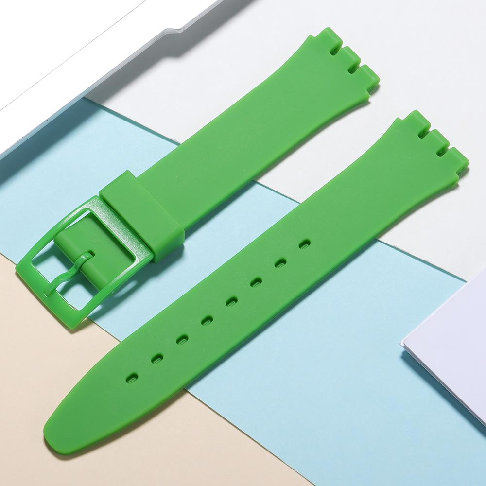 16mm 17mm 19mm 20mm Wasserdichtes Silikon-Uhrenarmband für Swatch Weiches Gummiarmband Buntes Armband Ersatz Uhrenzubehör