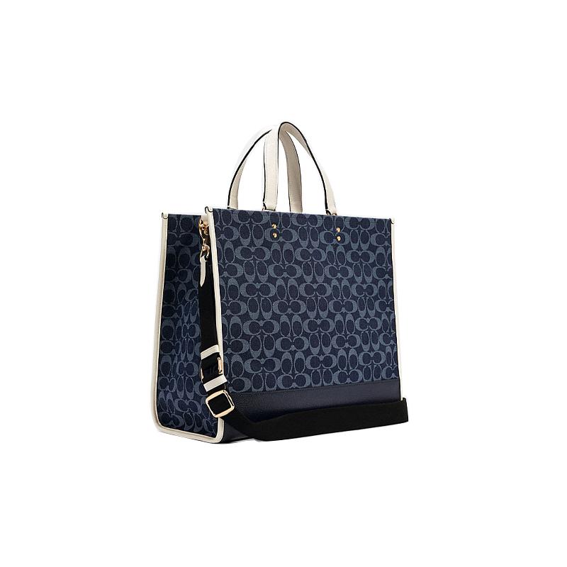 COACH handbag Dempsey 40 fragrant bud all over printed logo patch presbyopic tote bag Tote bag shopping bag shoulder crossbody jacquard fabric